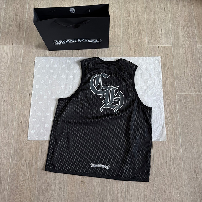 chrome hearts reversible double layer mesh sleeveless jersey